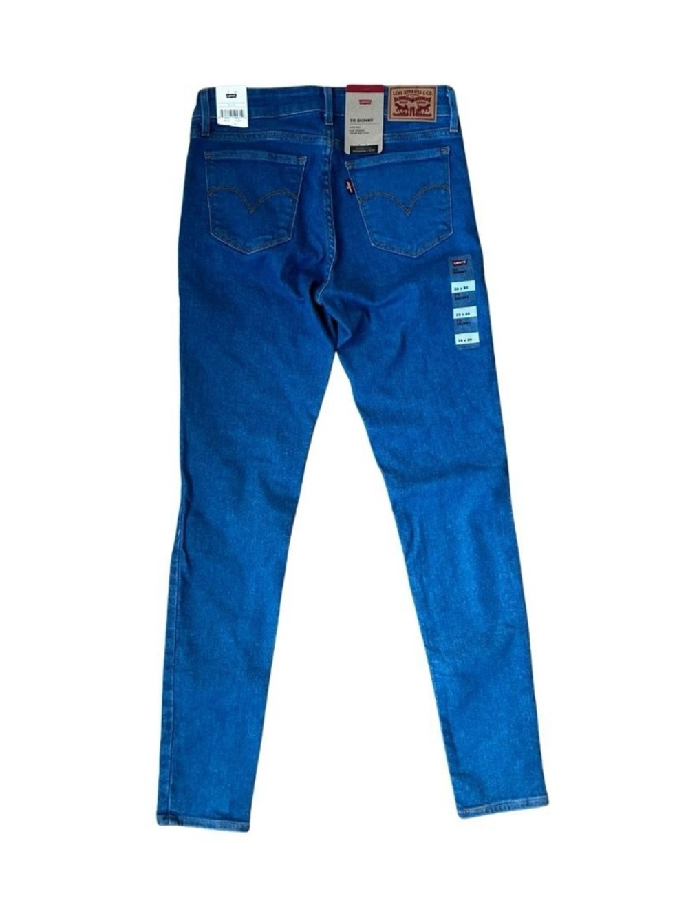 Levi's Royal Blue Denim 711 Skinny Jeans 26x30 New and Unworn